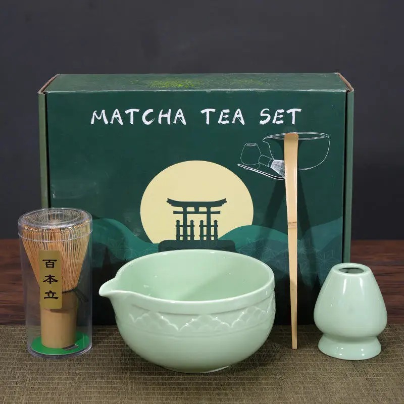 Eco Friendly Matcha Whisk Set Custom Matcha Gift Set Bamboo Whisk Custom Bowl Matcha Tools