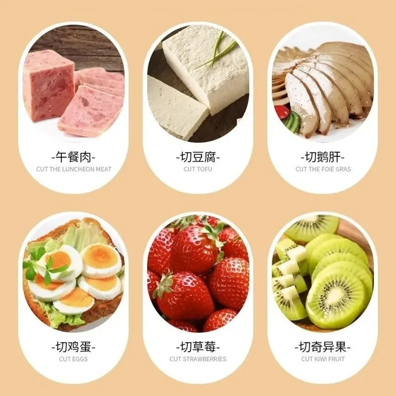 Multi-Functional Food Grade Wire Slicer Press Kitchen Accessories Fruit Vegetable Cheese Tools Egg Slicer Cutter Stainless Steel