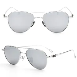 Luxury Aviation Golden Frame Sunglasses Trendy Branded Polarized Discolored Sun Glasses Gafas De Sol De Moda