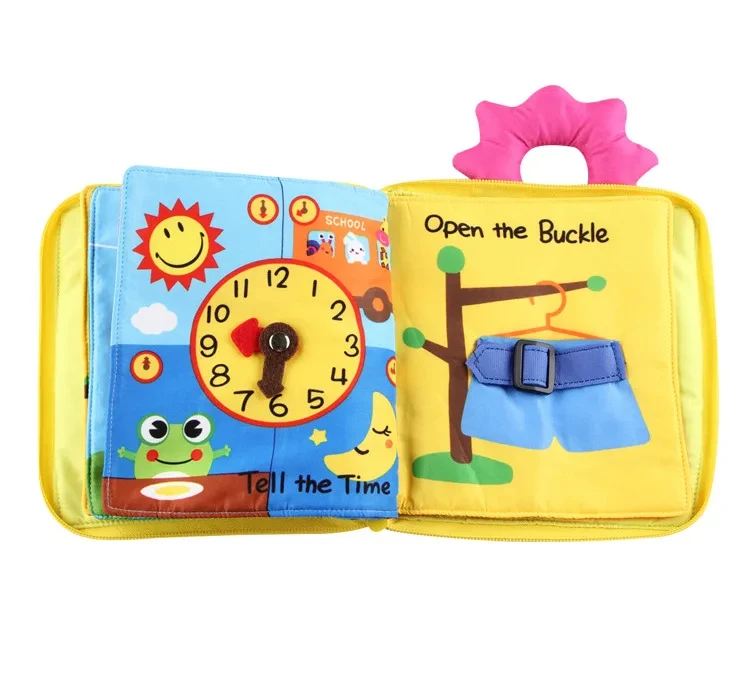 Cpc Certified Soft Washable & Recyclable Cloth Books for Kids English Animals Fruits Family Cognition Early Education Baby Books