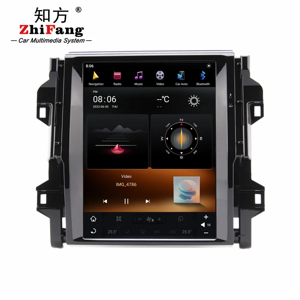TESLA Style 12.1' touch screen Car Stereo Android 11 4G built in carplay Car Radio Navigation for TOYOTA FORTUNER 2016 -2022