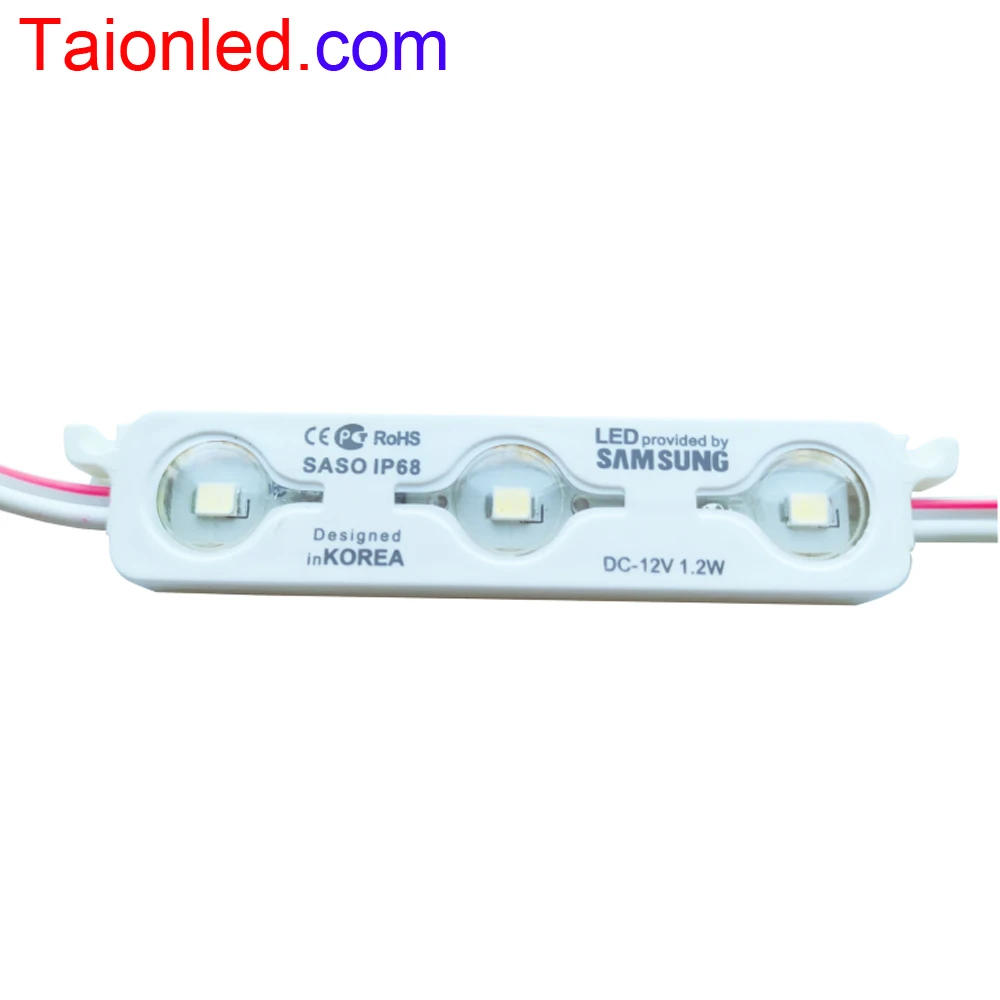 welding injection 12v 1.2W 120lm Korea Ultrasonic Samsung smd 2835 3 led module for light box