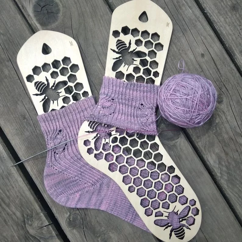 Wooden decor gifts sock shape blockers form dryer display rack stretchers crochet knitting accessories tool