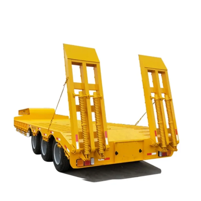  Низкорамный полуприцеп грузовика 3-осевой механической обработывающий lowboy