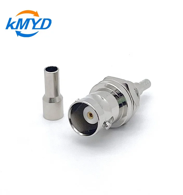 50/75ohm RG58 RG59 RG6 bnc cable male and female crimp bnc connector CCTV