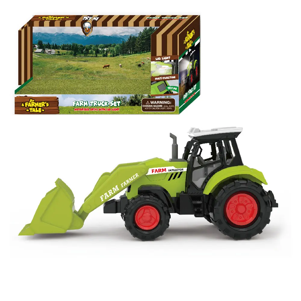 Farm play set plastic friction toy loader tractor
