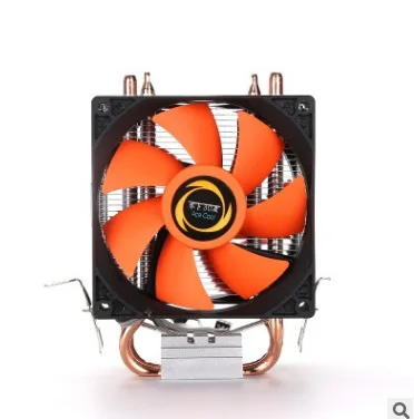 Flame Battleship Dual-fan CPU cooling fan Dual copper pipes for strong heat dissipation Multi-platform computer host radiator