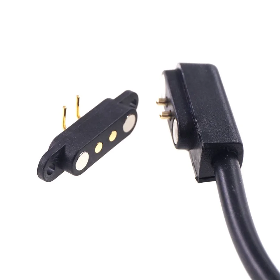 Good Quality Strong Magnetic Gold Plating Pogo Pin Connector 2.8mm Pitch 2 Pin Magnetic Connector for Wearable Device