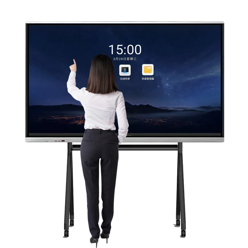 55 65 75 86 98 inch smart board interactive whiteboard 4K electronic lcd touch tv for classroom
