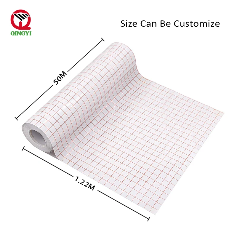 Qingyi Manufacturer Poster Material Transparent DIY Craft Cricut Application Film Self Adhesive Transfer Tape For Vinyl
