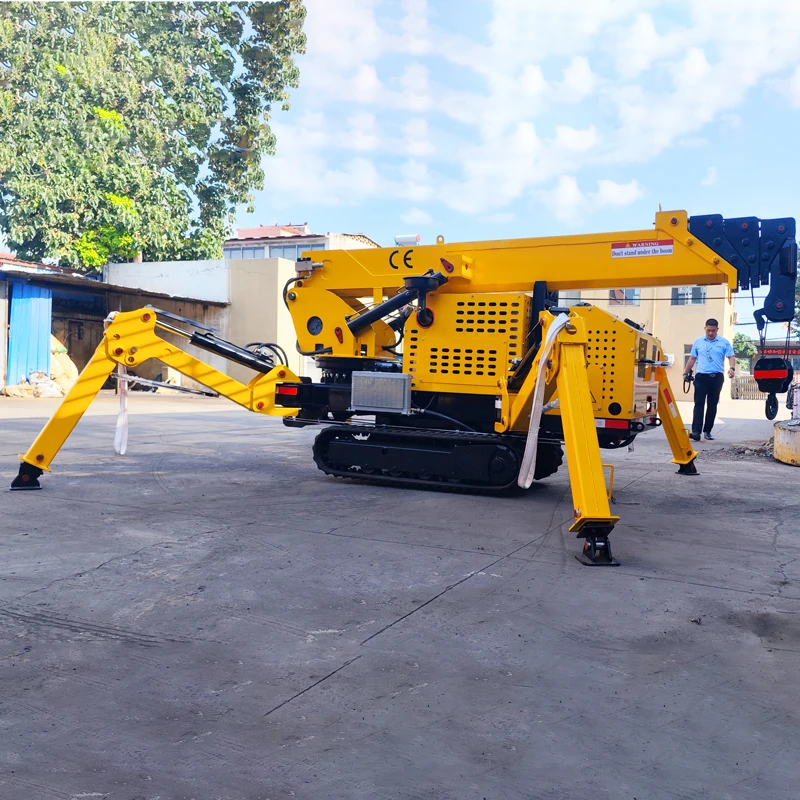 Mini spider crawler crane 3 ton 5ton 8 ton diesel knuckle boom spider crane with best price