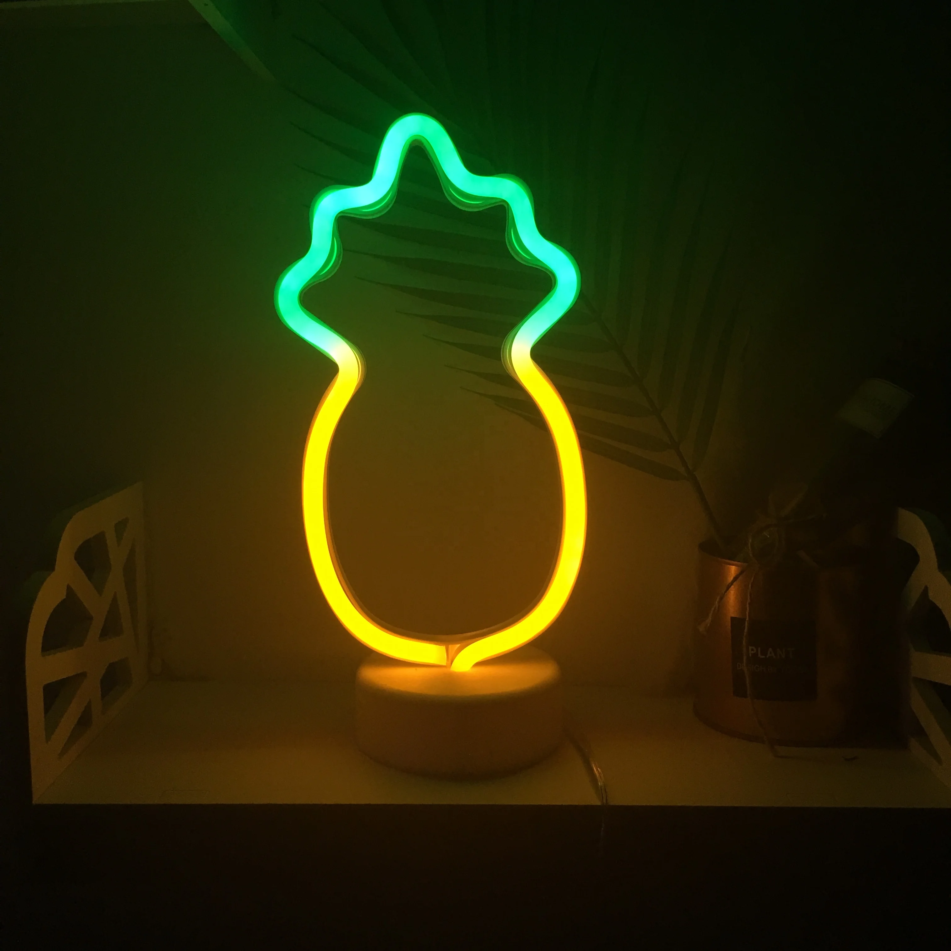 Светодиодная неоновая лампа в виде ананаса для украшения детской спальни