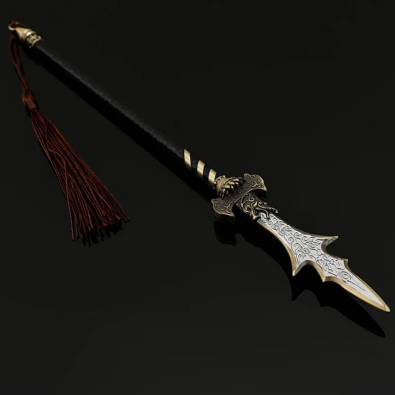 Black Myth Goku All-Metal Weapon Model Three-Pointed Two-Blade Knife 22cm Game Accessories 3D Light Custom Collection