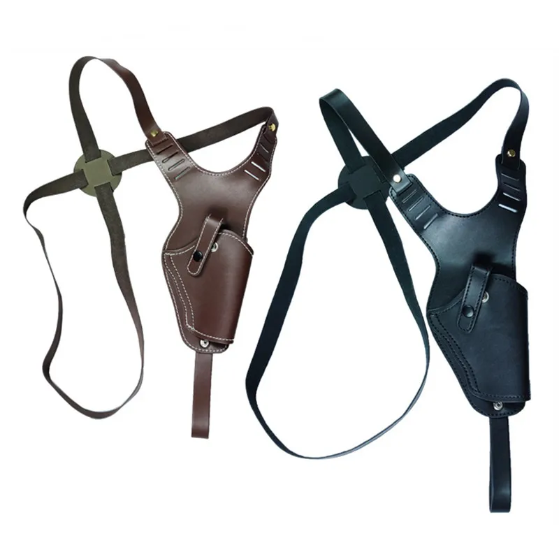 Universal underarm one-shoulder type double-shoulder strap cowhide concealed gun holsters