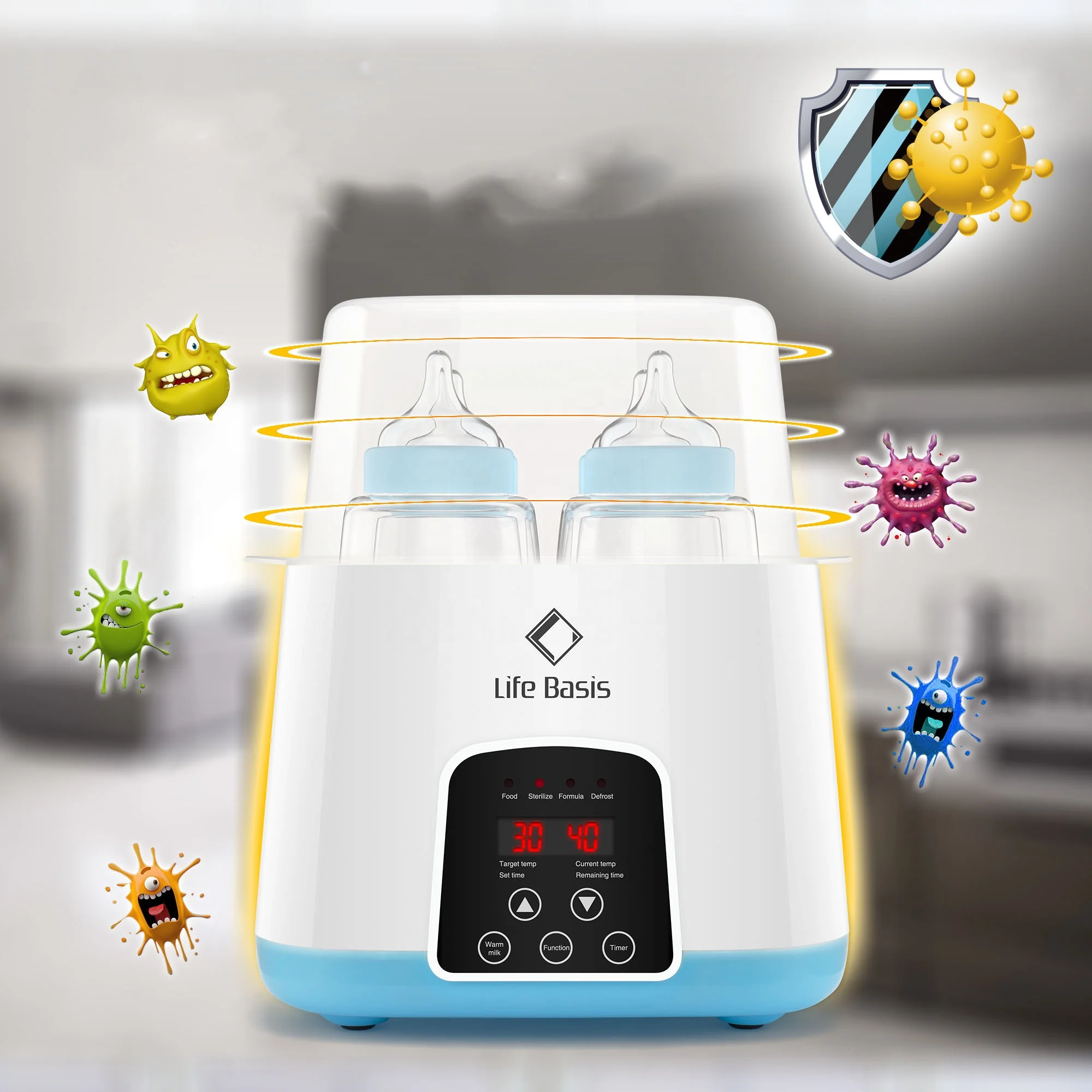 portable double baby milk bottle warmer 4mins hot milk baby milk warmer