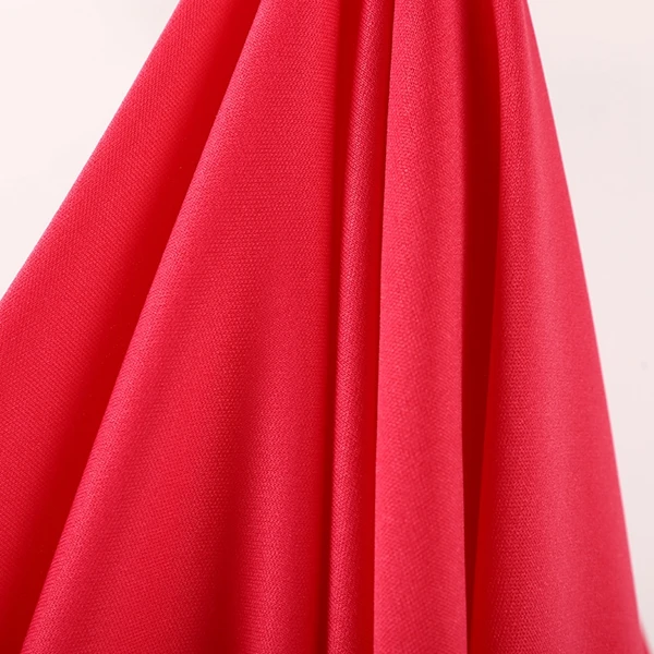 Shaoxing Textile Manufacturer High Quality Plain Dyed Jersey 100% 75D/36F Polyester Interlock Single Jersey Knitted Fabric