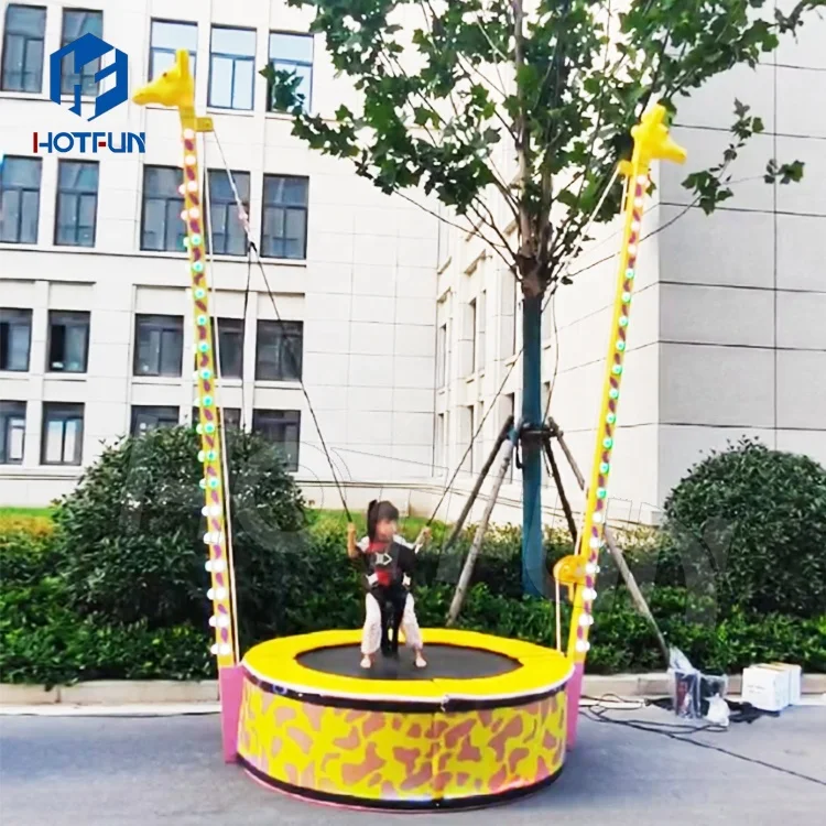 Giraffe Trampoline Outdoor Amusement Park Equipment Kids Game Electric Bungee Bounce