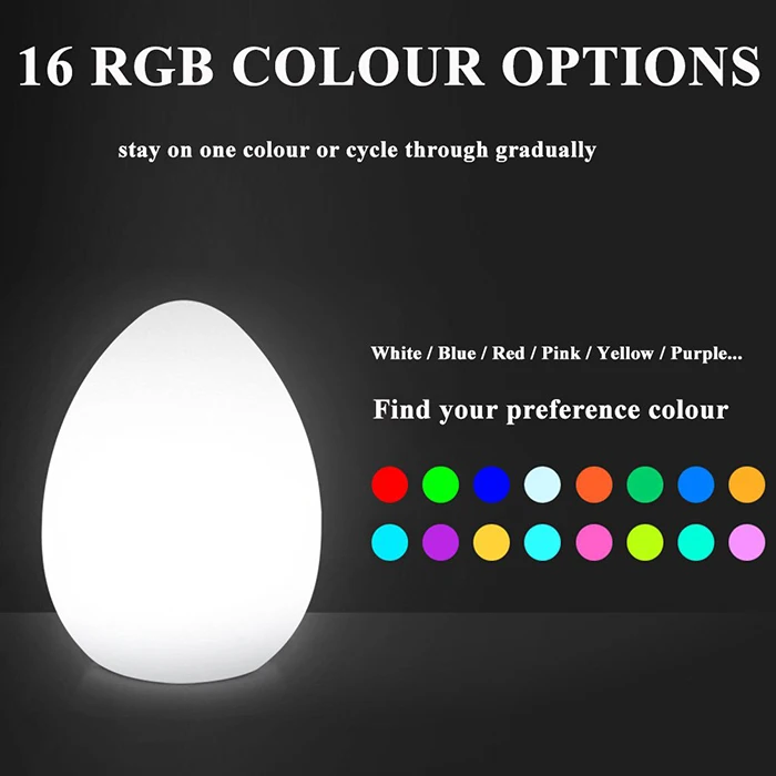 Portable Cordless Led Night Lights Hotel Coffee Tabletop Decorative New Modern Mini Egg Shape Restaurant Led Table Light Lamp
