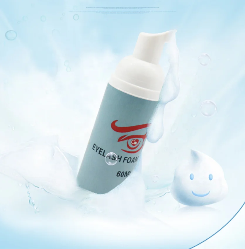 Gentle Remover Foam Sensitive Eyes Eyelash Extension Cleaner for Salon Use and Home Care  60ML Lash Shampoo for Lash Extensions
