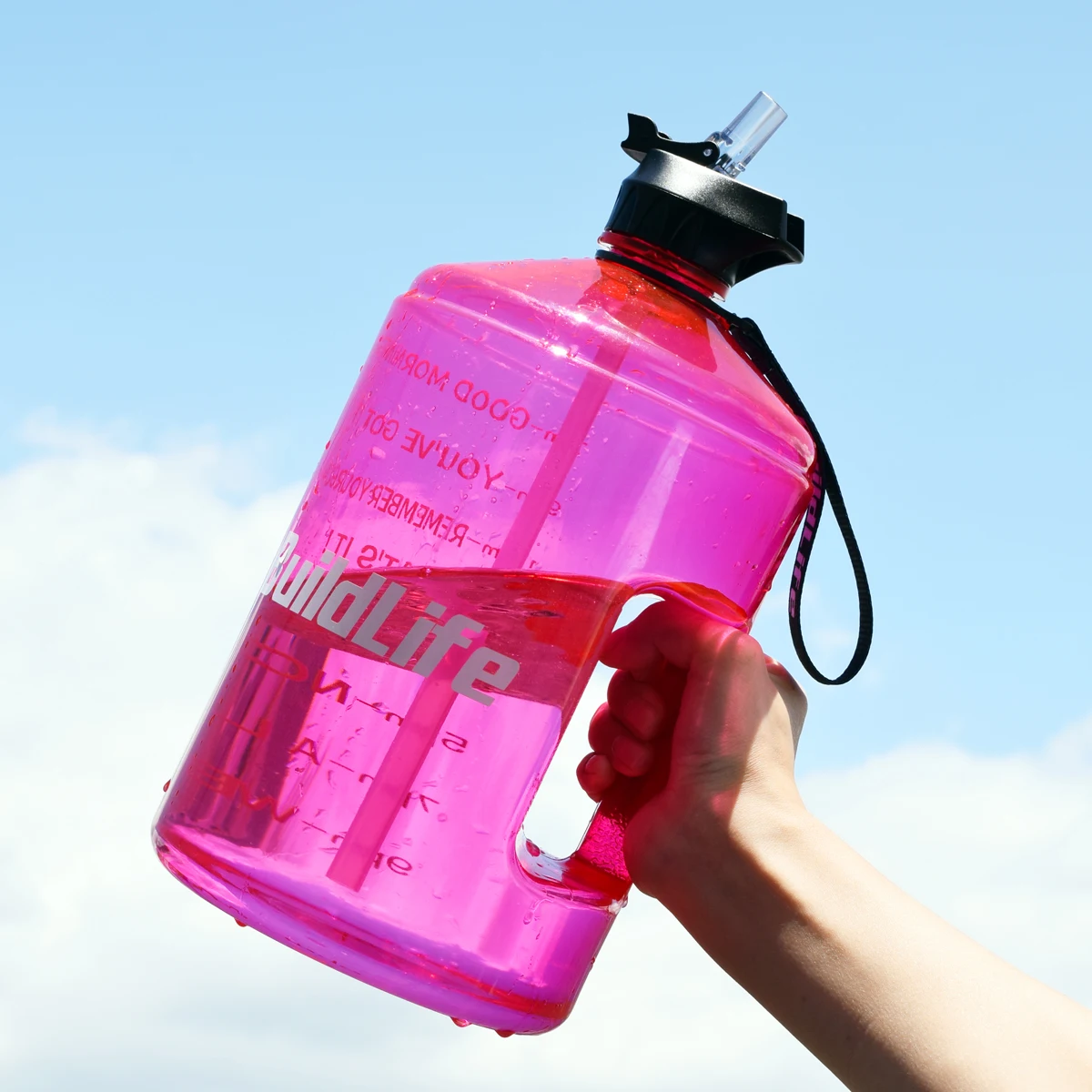 Wholesale Cheap 128 Oz Leakproof Reusable BPA Free Drink Water Bottle 1 Gallon Water Bottle With Time Marker And Straw