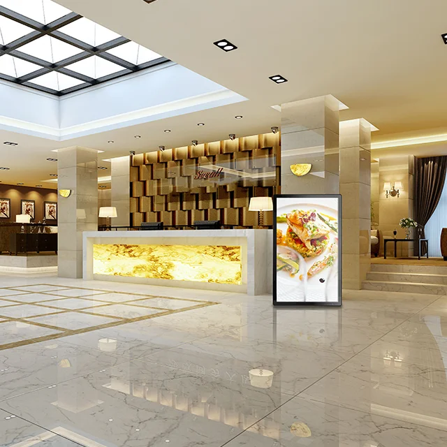 Крытый портативный аккумулятор LCD digital signage и дисплеи подвижный 43-дюймовый ЖК-киоск