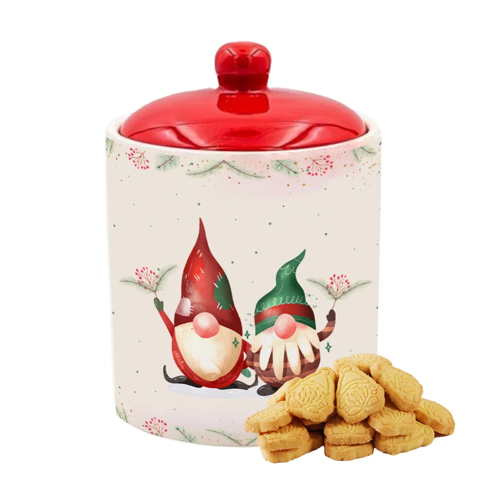 Ceramic Christmas Gnome Cookie decorated  Biscuits and Butter cookie