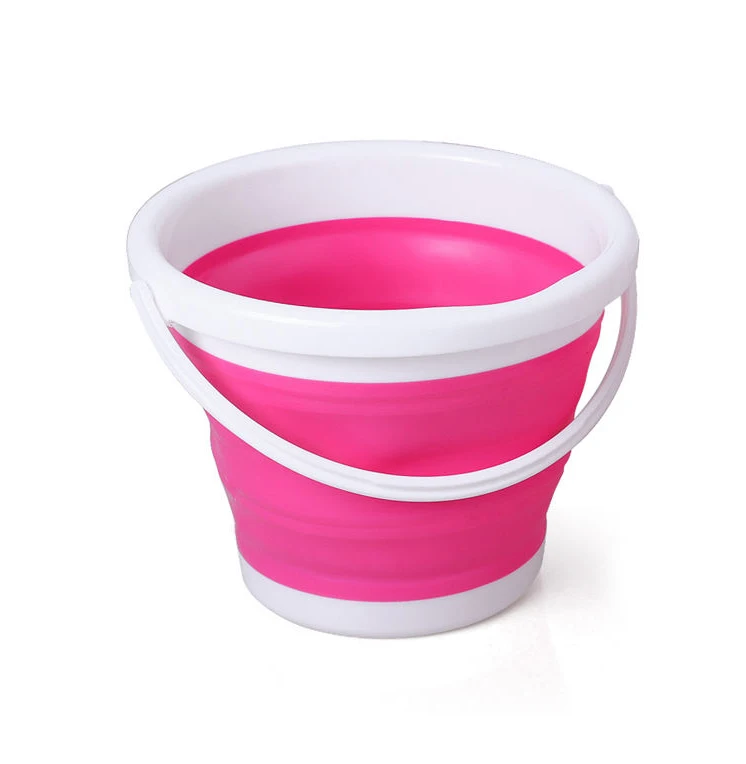 Wholesale Round Portable Watering 3L Collapsible Plastic Bucket