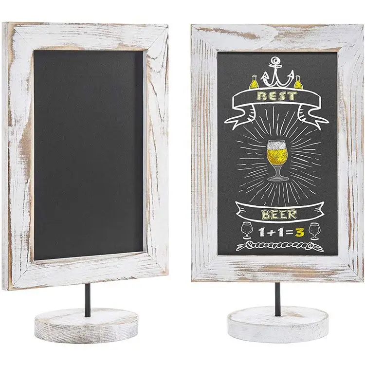 Washed white desktop memorandum Message Board wooden blackboard