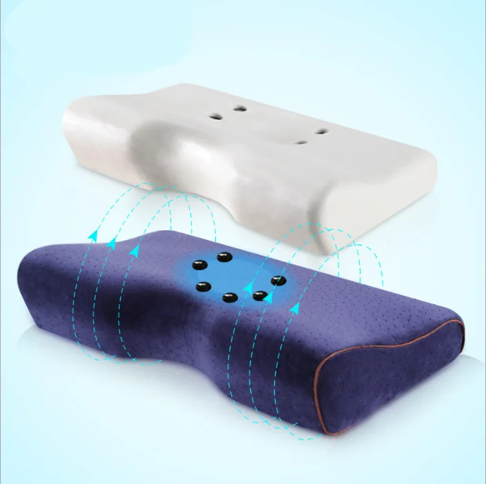 Double Bed Unisex Pillows Slow Rebound Memory Foam Magnet Neck Pillow Adult Pillow for Students
