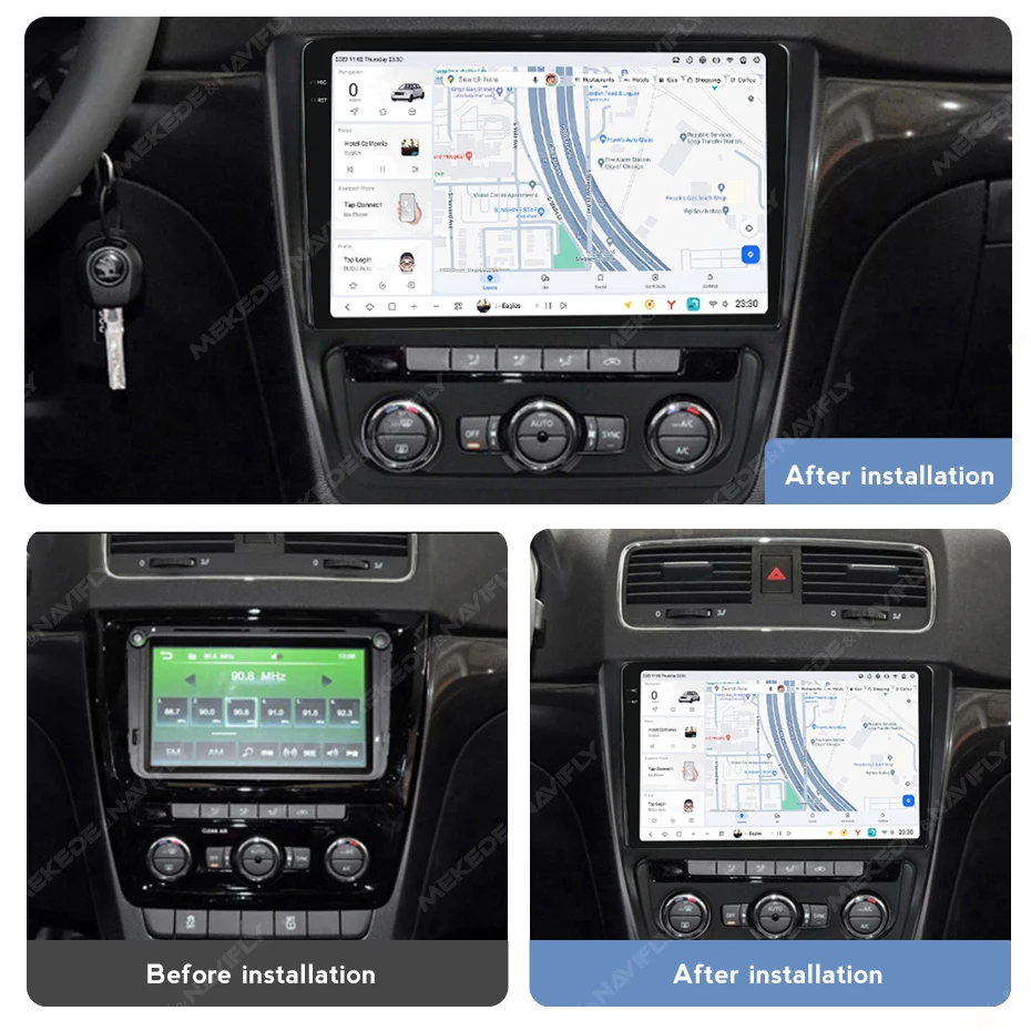 DUDUAUTO Android 13 Car Radio For Skoda Yeti 5L 2009-2014 Multimedia Video Player Stereo Car-play GPS Navigation DSP