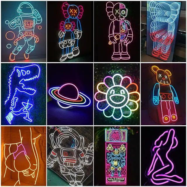 1 см 2 5 набор неоновых ламп 12 В гибкий свет с низким напряжением 6*12 силиконовая лента блистерная упаковка