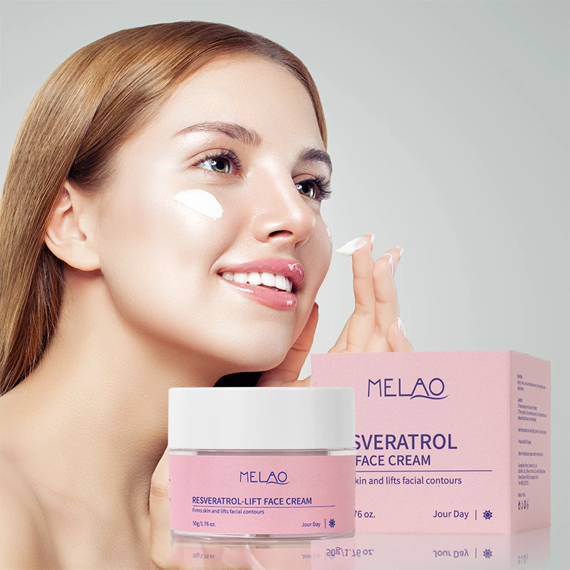 Environmentally Friendly Instant Face Lift Hyaluronic Acid Retinol Resveratrol Lift Face Cream Refillable Jar