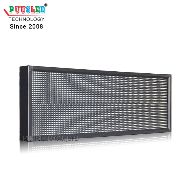 Semi-outdoor message scrolling display screen White week and time information sign Electronic advertising message moving board