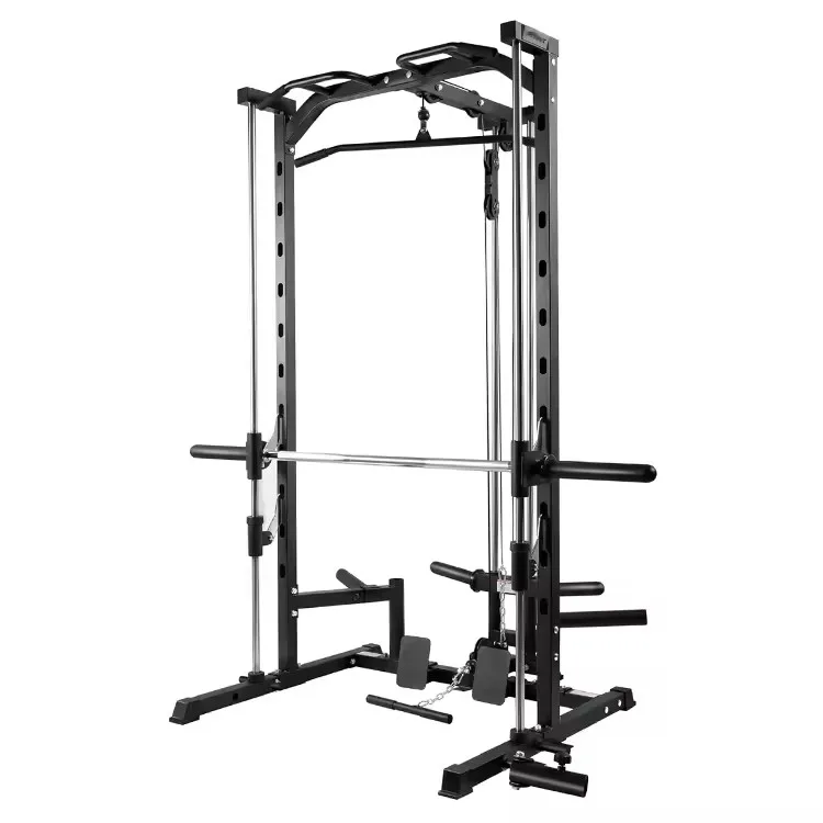 Силовая стойка для фитнеса с системой LAT-Pull Down наземная Мина штанга штанги колышки хранения пластин и другие тренировочные крепления