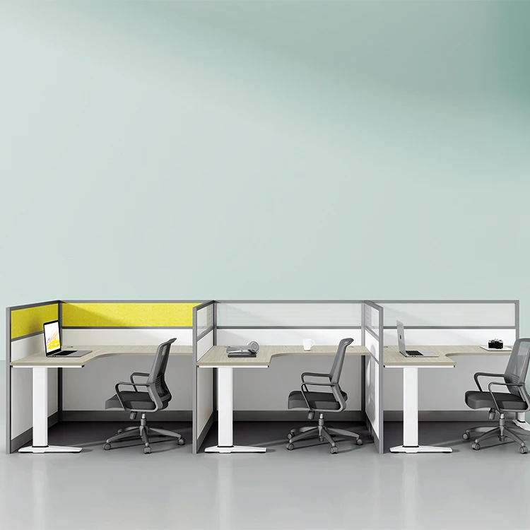 Hot sale china factory L shape manager office desk metal steel leg office computer table office desk