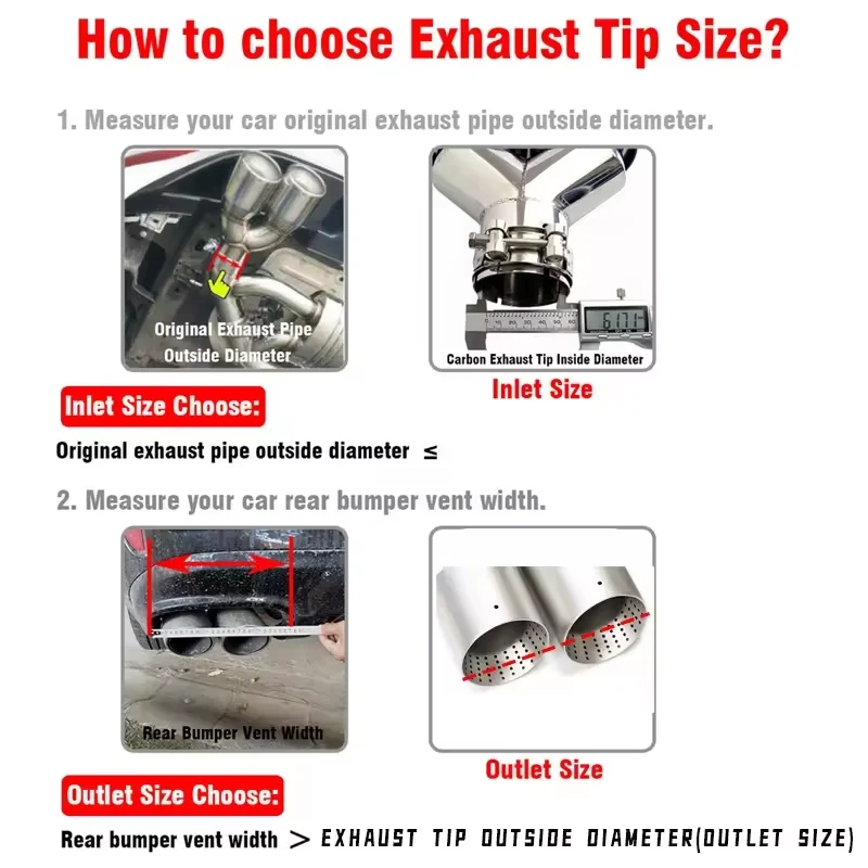 Hot Sales 304 Stainless Steel Exhaust Tips Exhaust Mufflers for VW Golf R MK6 MK7 OEM Golf R