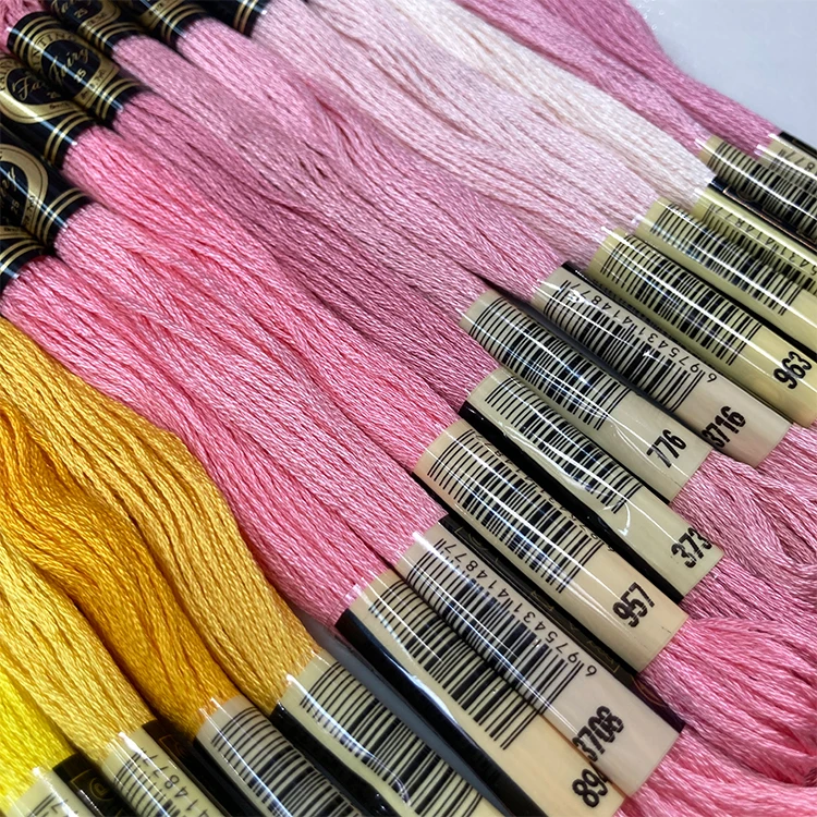 Good Quality Hand Embroidery Kit Embroidery Threads Thread Cross Stitch Cotton 50 Colors and 100 Colors