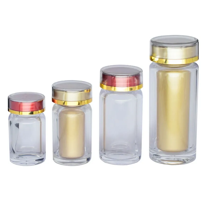 35ml 45ml 60ml 90ml 100ml 180ml Acrylic High-end Health Care Product Bottle Capsule Bottle  Tablet Candy Sub-bottling