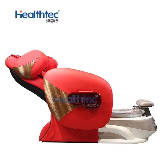 Luxury Red Electric Massage Manicure Chair Foot Spa Massage Pedicure Chair With Drainage Pump