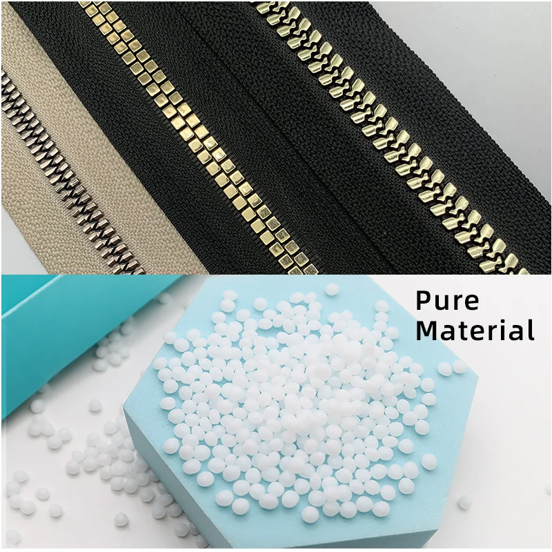 
Special Skill Design High Quality Polished Resin Teeth Imitate Metal Zipper 