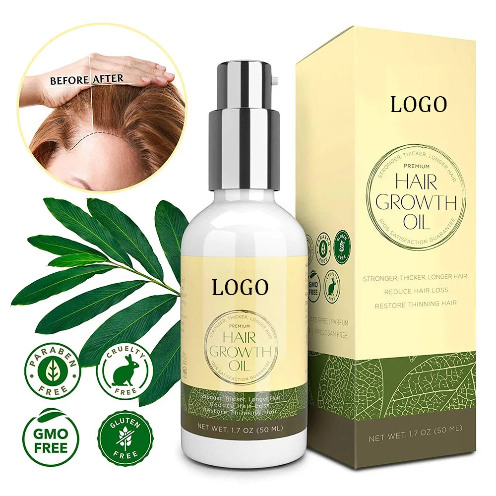 Natural Hair Growth Oil with Caffeine and Biotin - Hair Growth Oil for Stronger, Thicker, Longer Hair