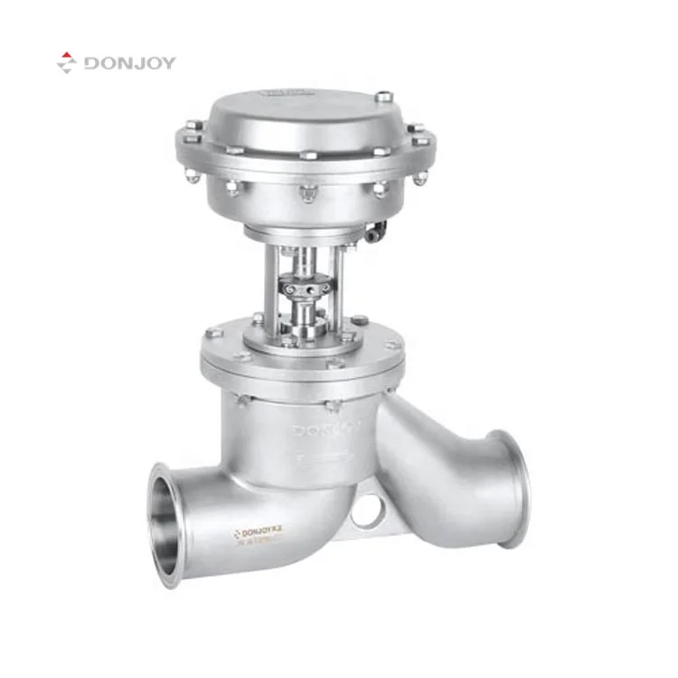 DONJOY sanitary shut off valve  PTFE steam globe type valve ss316l manual pneumatic shutoff valve  factory price