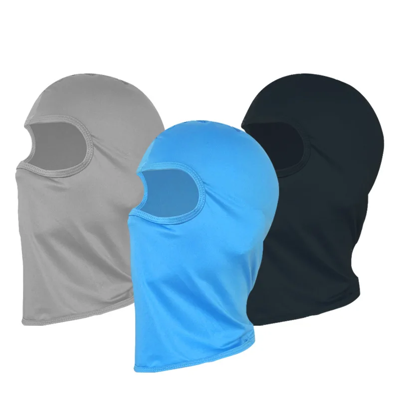 Designer  custom Men Women Silk Polyester Bicycle Cycling Sports Breathable Full Face Cover One Hole Ski Mask Balaclava