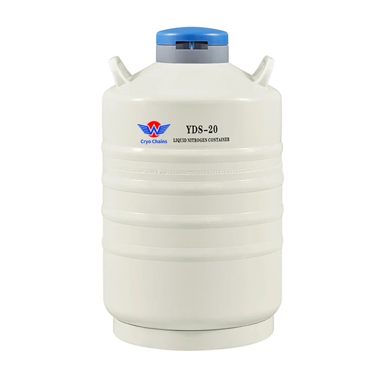 Cryochains cryogenic vacuum thermos tank yds-20l liquid nitrogen container dewar for medical cryogenic