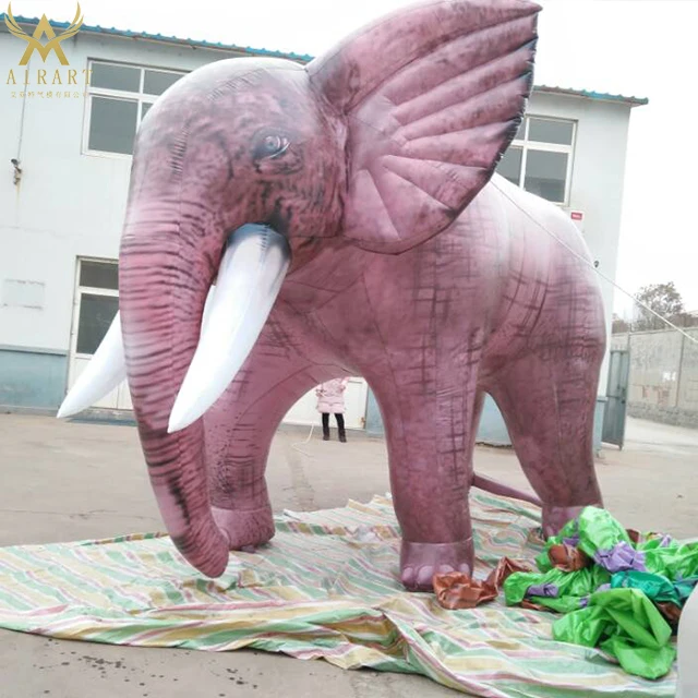 Hot sale 3m tall inflatable colorful elephant animal model for event decoration
