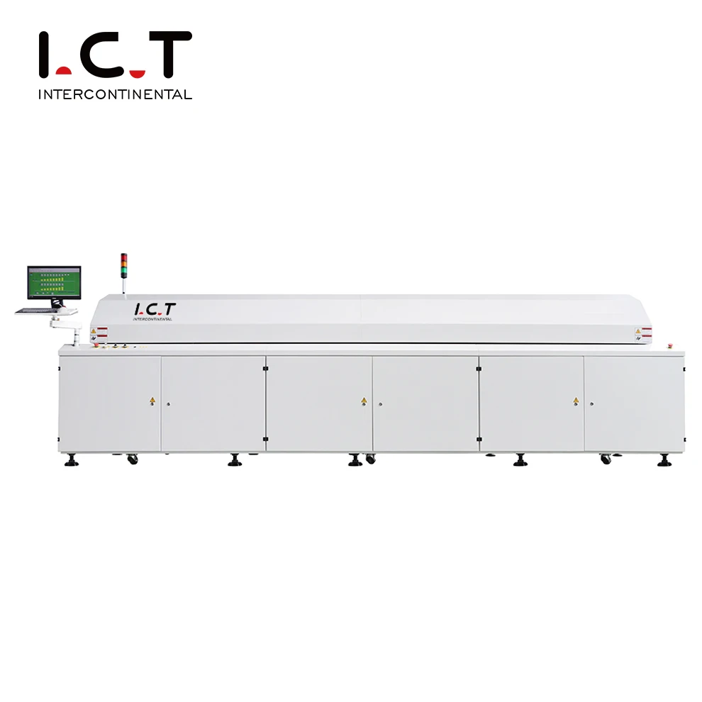Large Capacity ICT03 LEDTV SMT Reflow Soldering Oven Solder Reflow Station Lead Free Reflow Oven Infrared Heating With Low Price