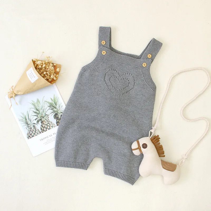 2021 Baby Girls and Boys Summer Clothes Cotton Knitted Infant Rompers Baby Romper with Cute Rabbit