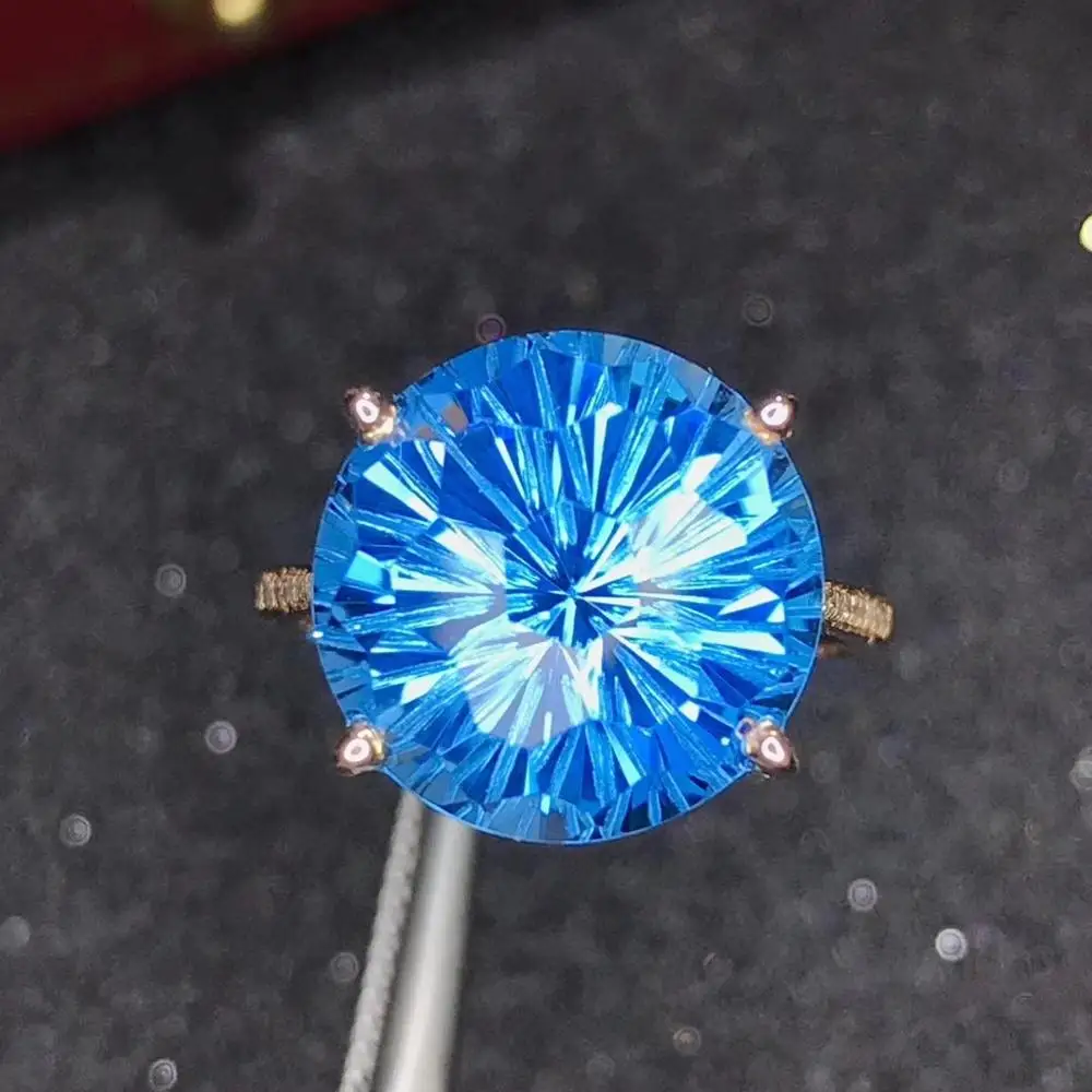 18k Solid Gold Topaze Ring