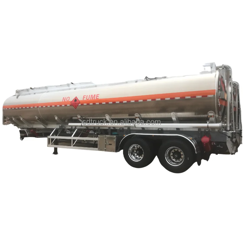 good price 38CBM oil tanker semitrailer China manufactured new 2 axles aluminum alloy diesel  transportation semi trailer