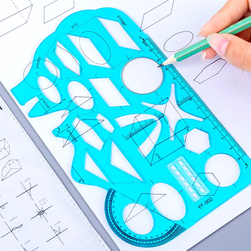 Многофункциональная Геометрическая функция графическая обучающая линейка для быстрого рисования гибкая